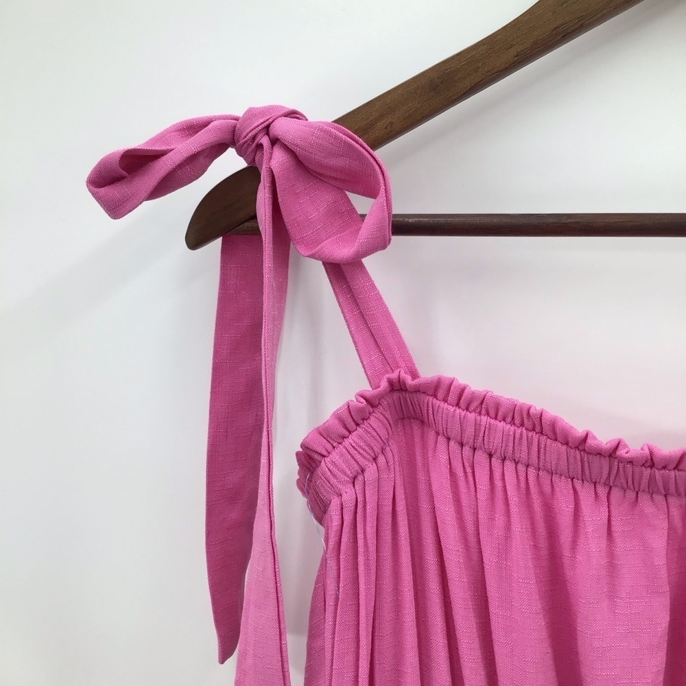 Pink Ruffled Mini Dress - Picture 4 of 8